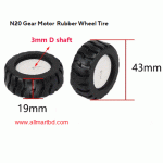 N20 Gear Motor Wheel 19x43mm
